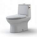Witte keramische toilet met modern ontwerp en compacte afmetingen 70 x 35 x 40cm