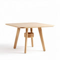Lichtgewicht houten tafel voor binnen gebruik 80 x 80 x 75cm naturel eiken