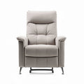 Relaxfauteuil van stof in lichtgrijs met verstelbare rugleuning 85 x 80 x 100cm
